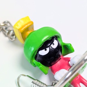 ☆VINTAGE 1996☆【 Looney Tunes ( ルーニーテューンズ ) 】 マービン・ザ・マーシャン PVCフィギュアキーホルダー リングクリップ 〚アメリカン雑貨 アメトイ〛