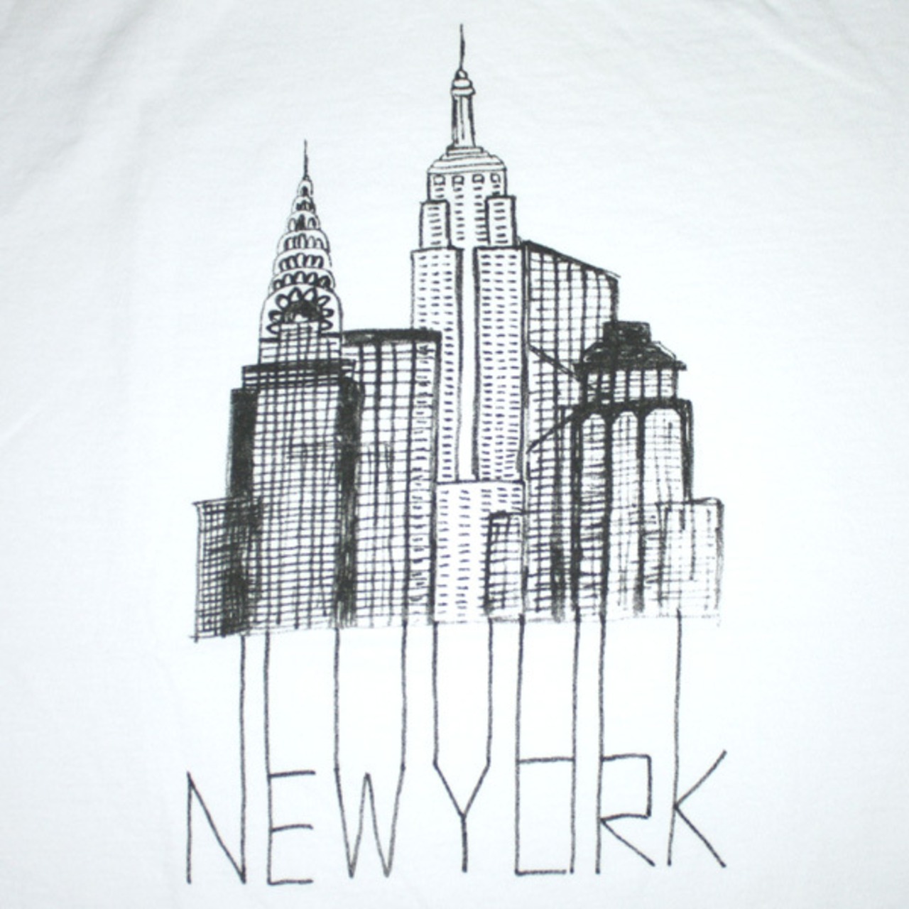 ［OAFISH］NEW YORK ショートスリーブTシャツ メンズ｜WHITE