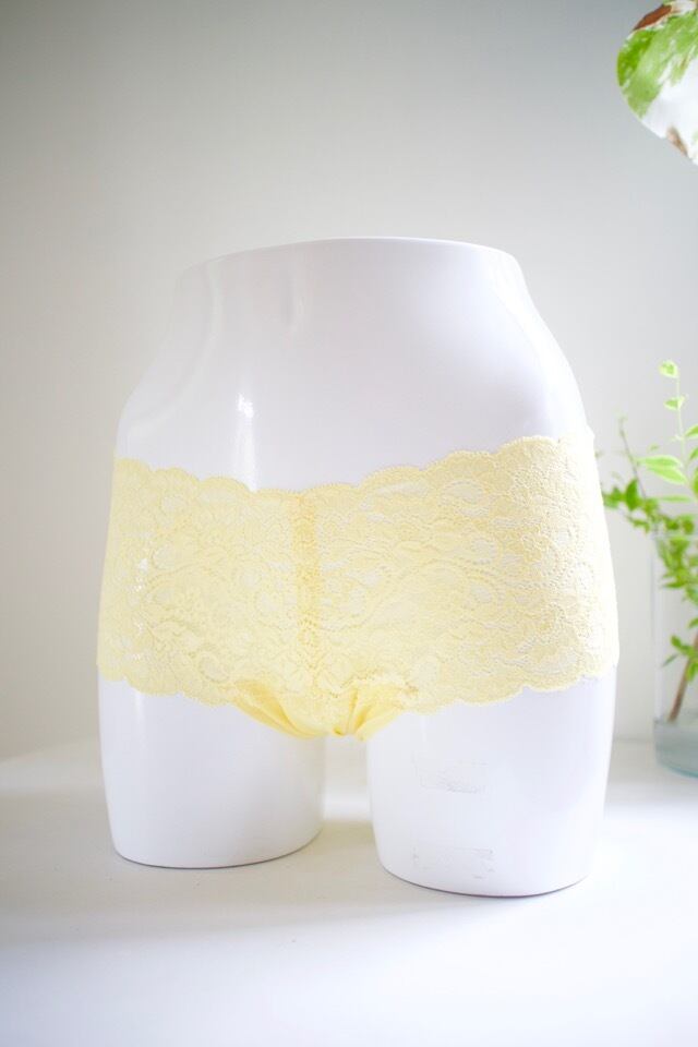 Punties* 総レース ボクサータイプ <クリームイエロー>