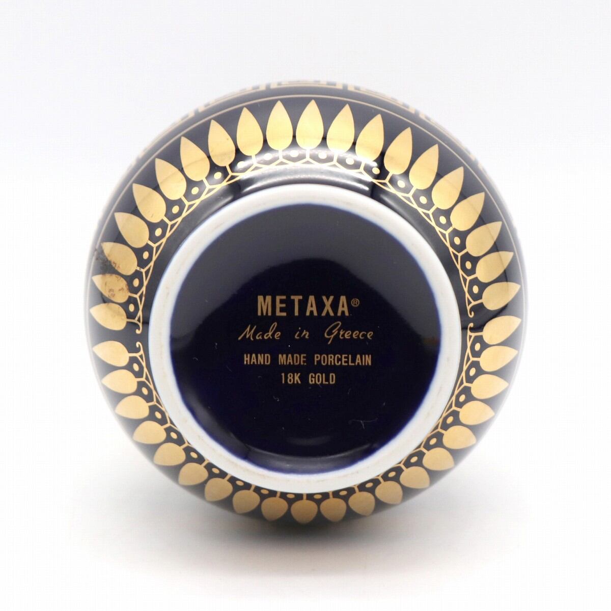 METAXA・メタクサ・ブランデー空瓶・陶磁器・青・金・No.210912-011