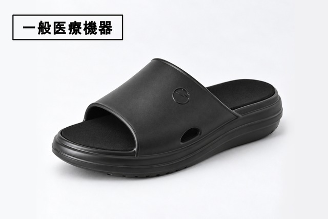 【一般医療機器搭載】HAKUDAKE リカバリーサンダル メンズ ブラック