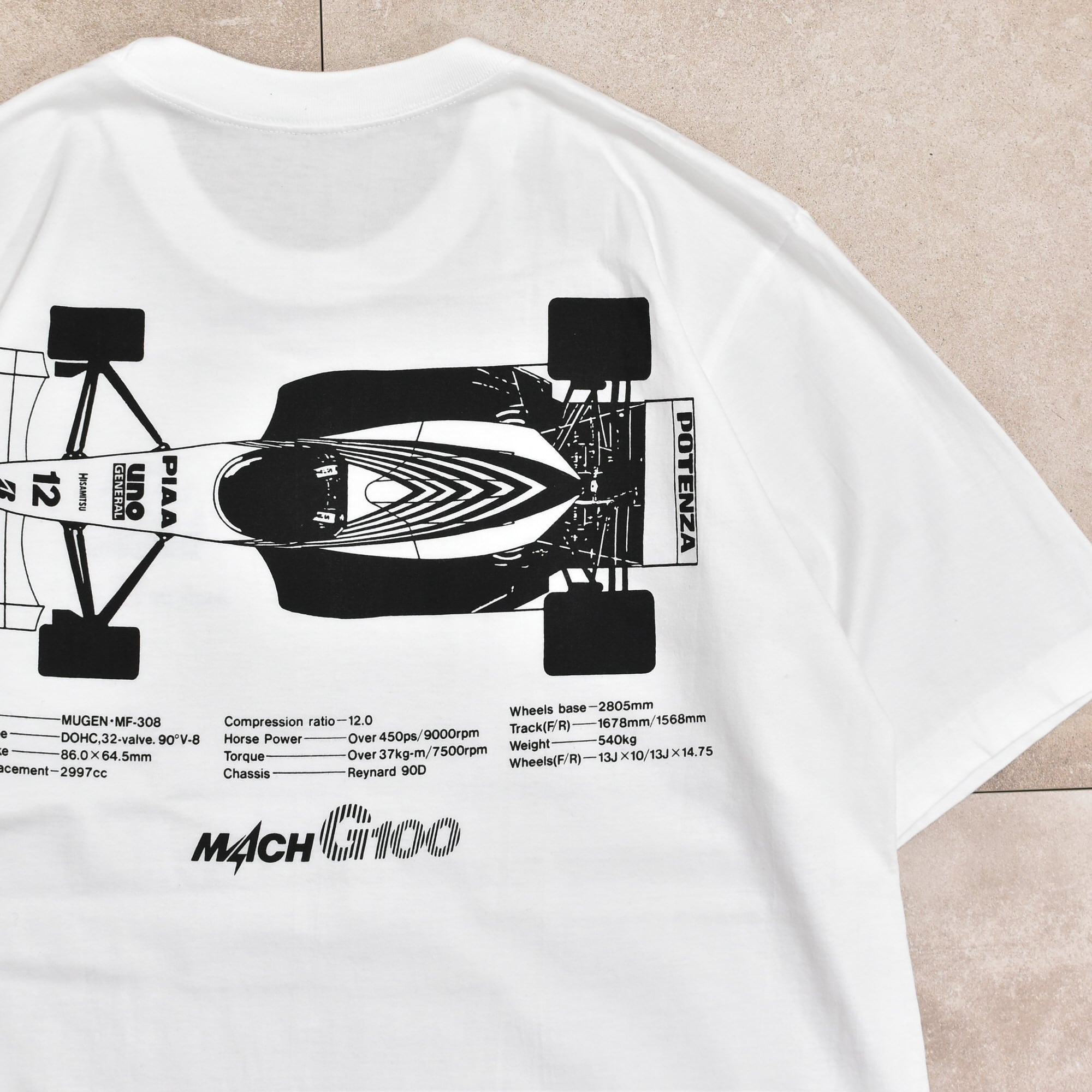 90s MACH G100 Reynard 90D racing car T-shirt | 古着屋 grin days