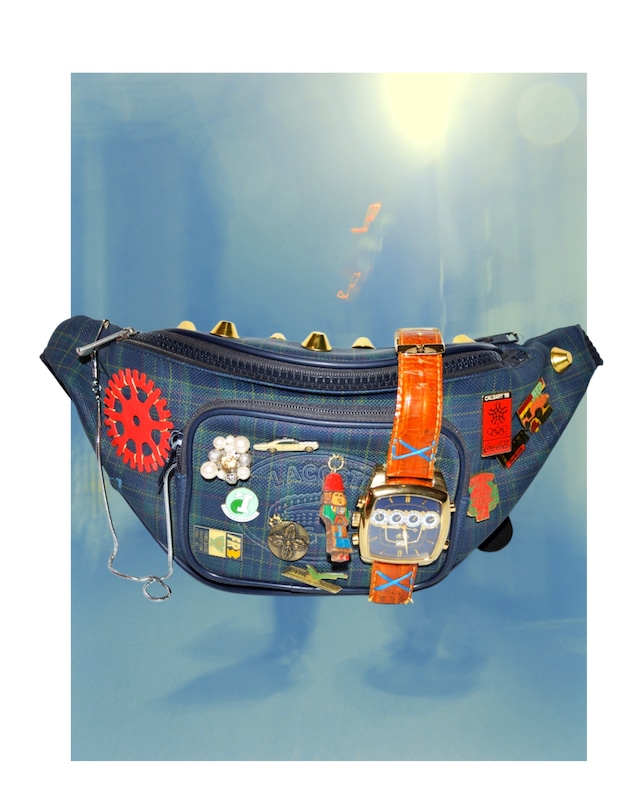 【sainen】WAIST BAG / CHECK PATTERN