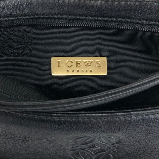 LOEWE ロエベ ショルダーバッグ ブラック アナグラム レザー ミニバッグ vintage ヴィンテージ オールド mhm7g5