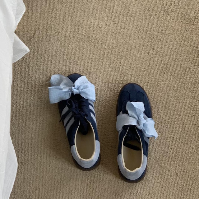 ribbon lace sneakers【2col】00012