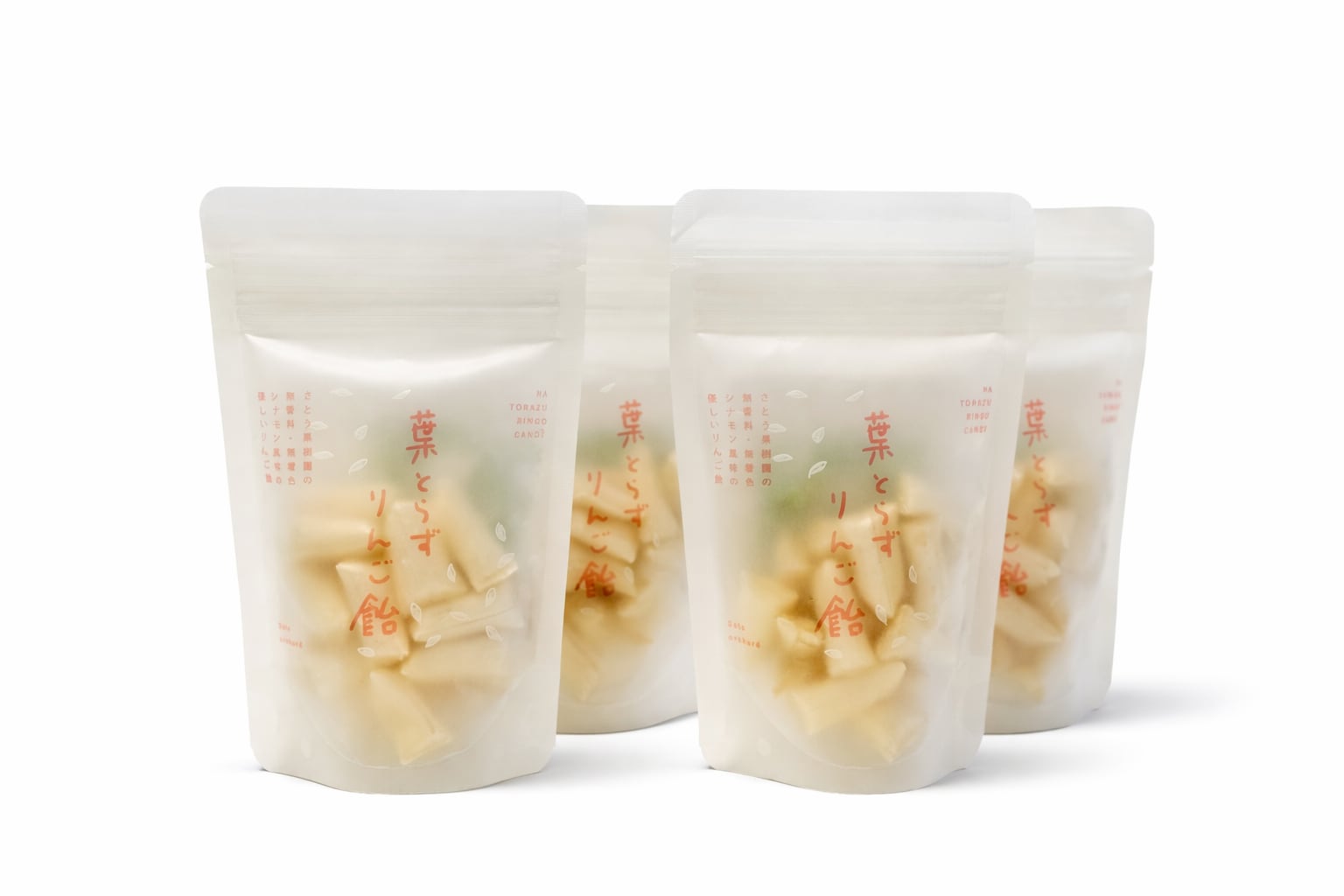 ダブル受賞 葉とらずりんご飴 (食べる飴)4pc入り