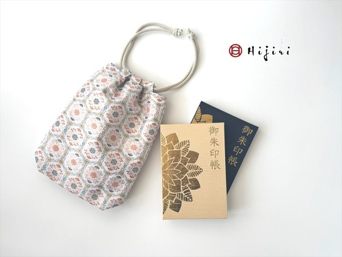 再販‼︎  和柄巾着袋(大)　高級金襴…白妙《送料無料》