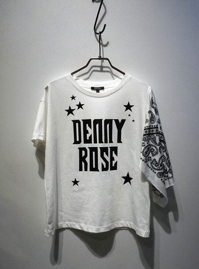 DENNY ROSE White Scarf Tee