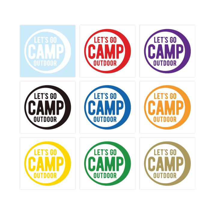 レッツゴー キャンプ アウトドア カッティングステッカー | SO STICKER