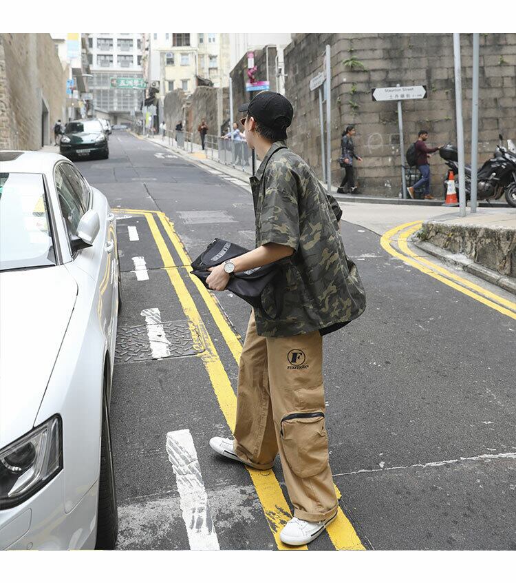 全2色 シャツ 迷彩 半袖 カジュアル シンプル 羽織 おしゃれ