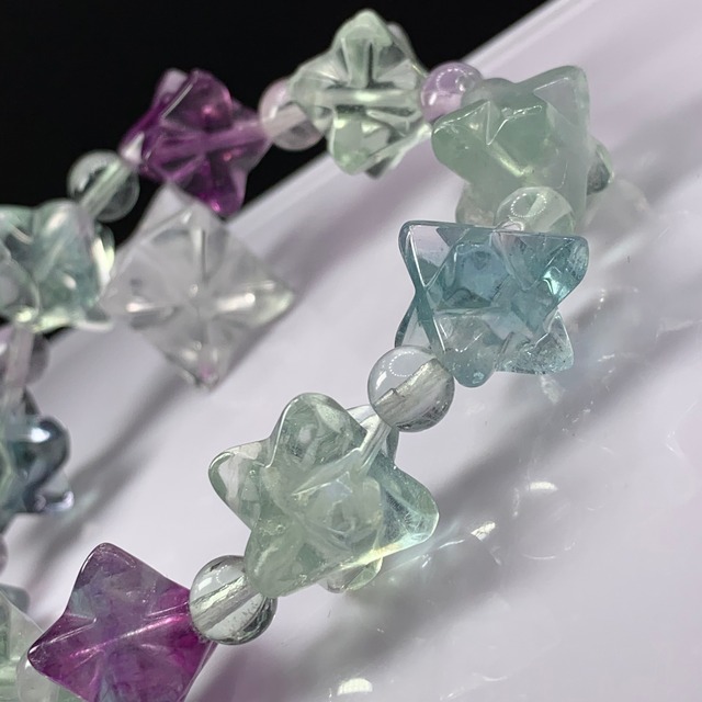 フローライトこんぺいとうブレスレット