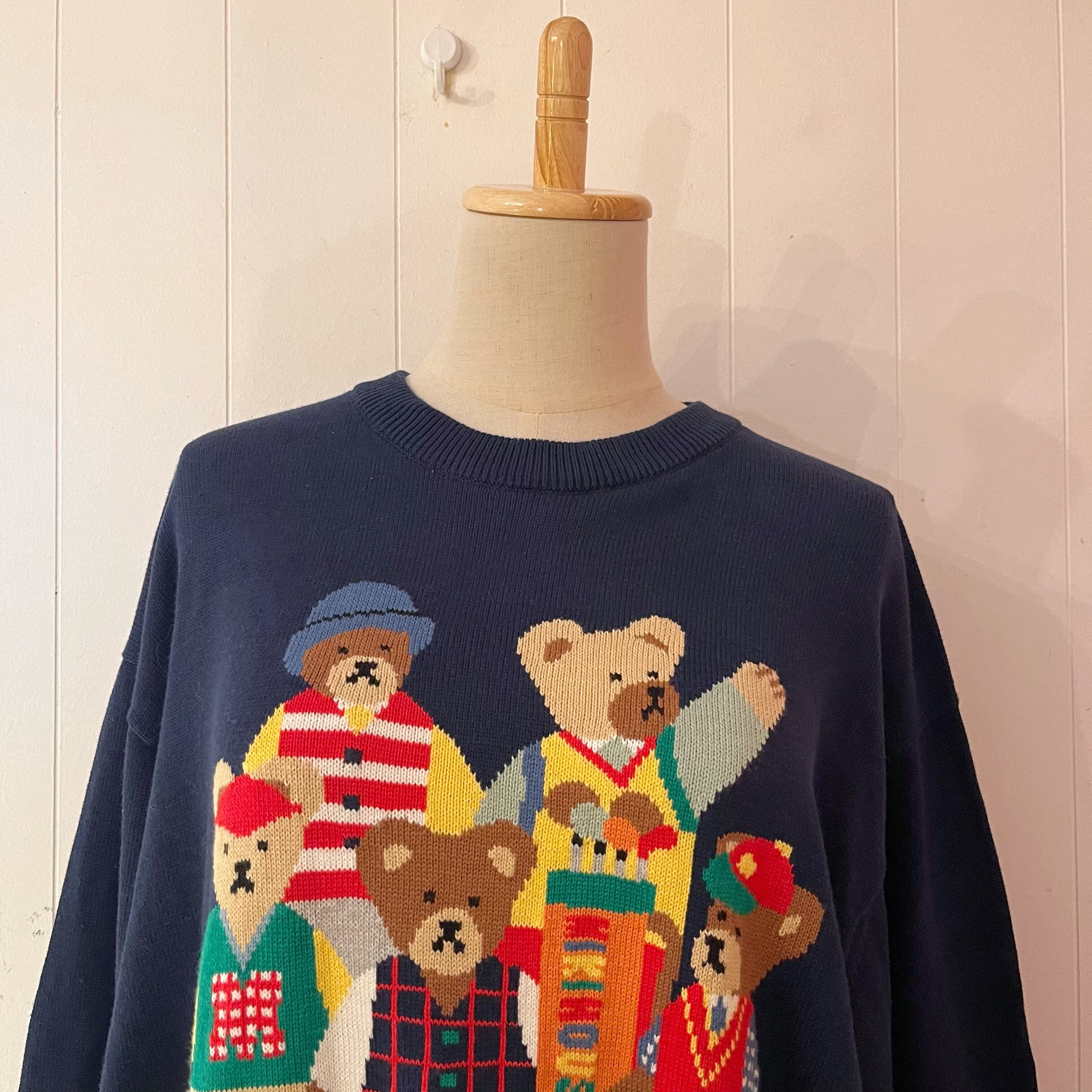miki house / golf bear knit sweater