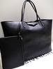 美品★GIVENCHY ジバンシィ アンティゴナ A4対応 ビジネス可 大容量 レザー トート バッグ 黒★ 付属のポーチも便利な大容量トートモデル♪