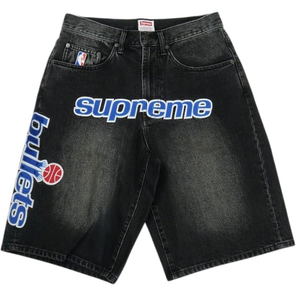 90s KARL KANI USAバギーデニムショーツワイドハーフパンツショート
