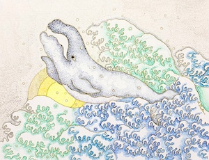 鯨と月と海