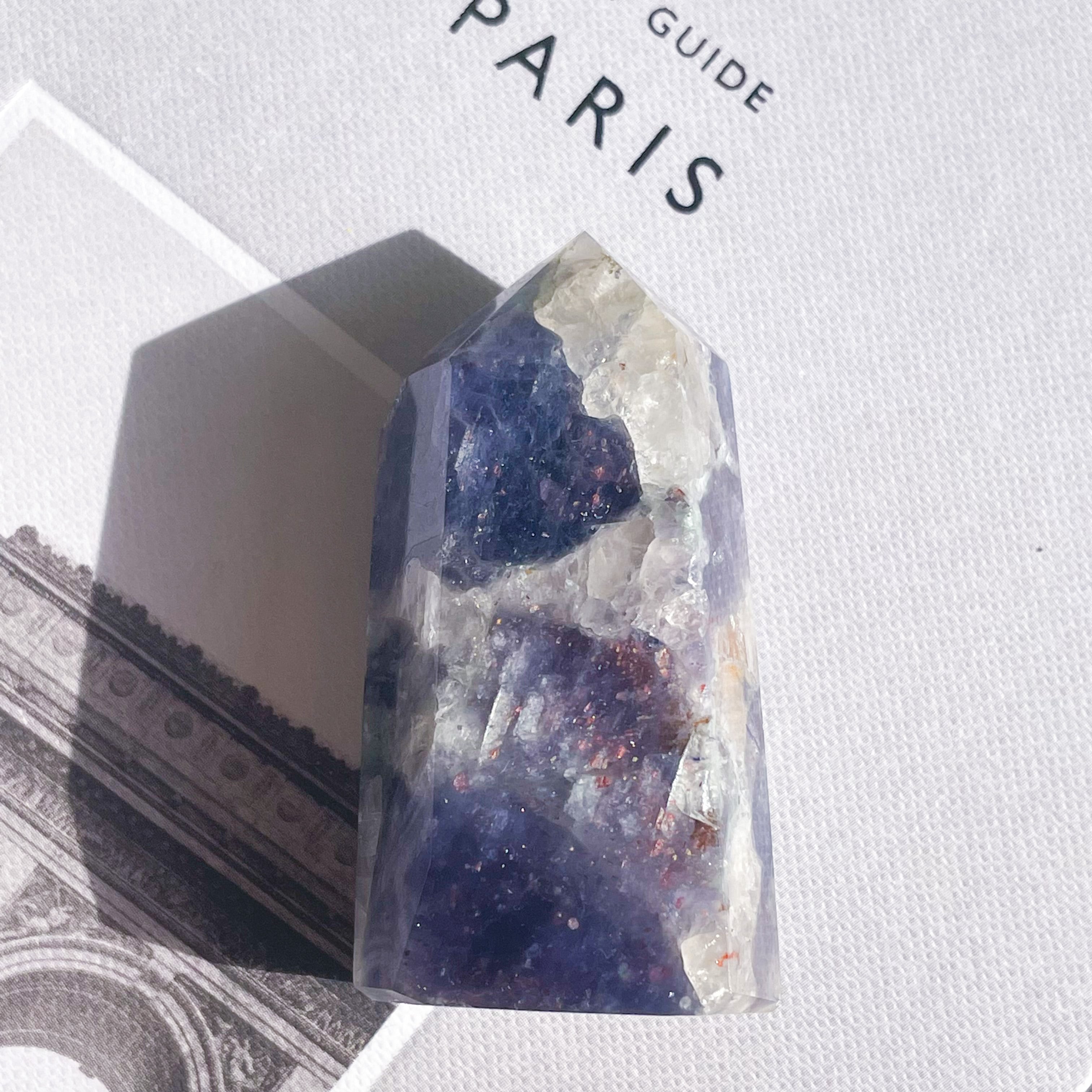 Mica Iolite in Quartz 1✧ マイカ アイオライト