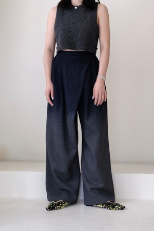 【 KAYLE 】SPRAY DYED SAXONY EAZY TROUSERS
