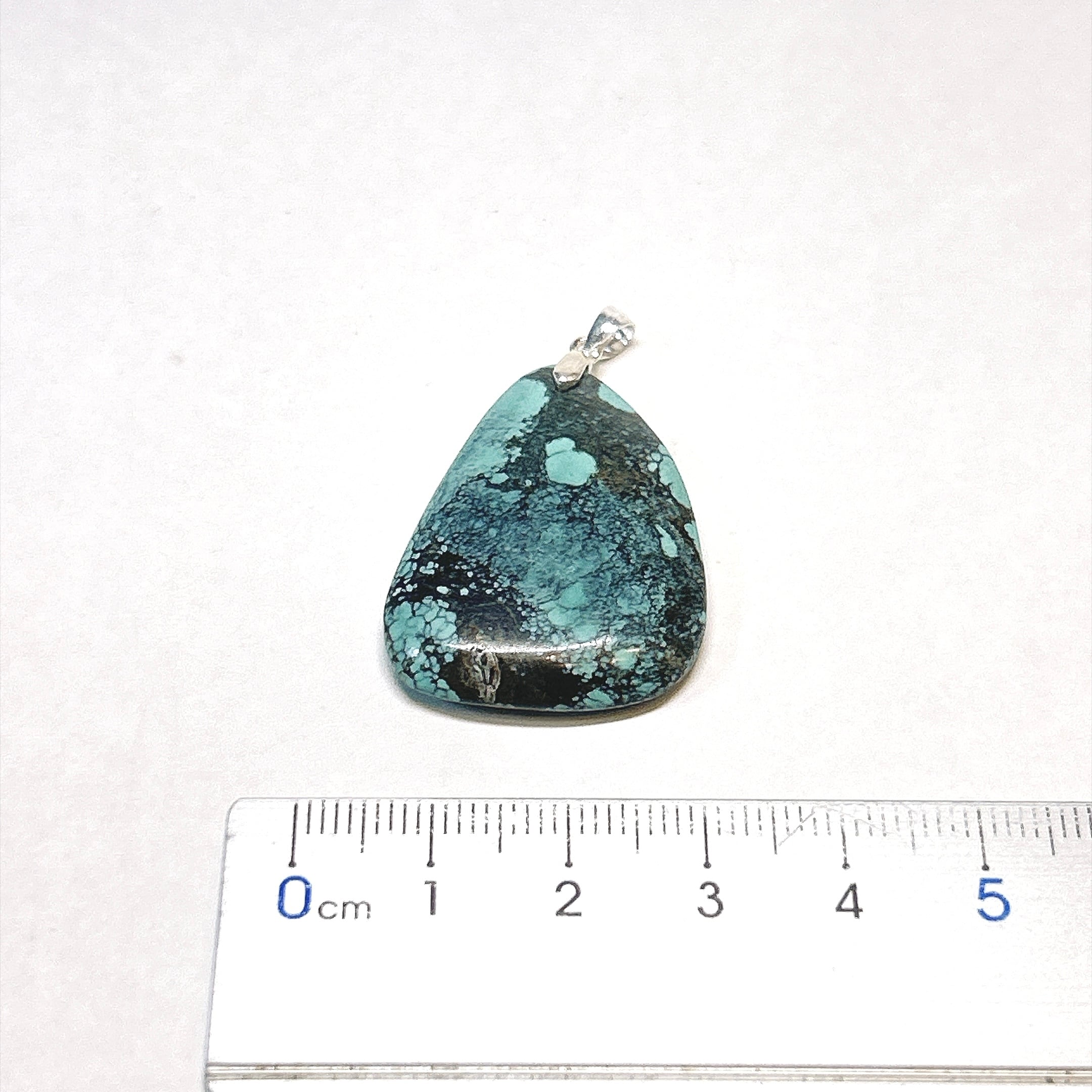 銀 ネックレス ペンダント シルバー925 トルコ石 宝石 鉱物 青色 
