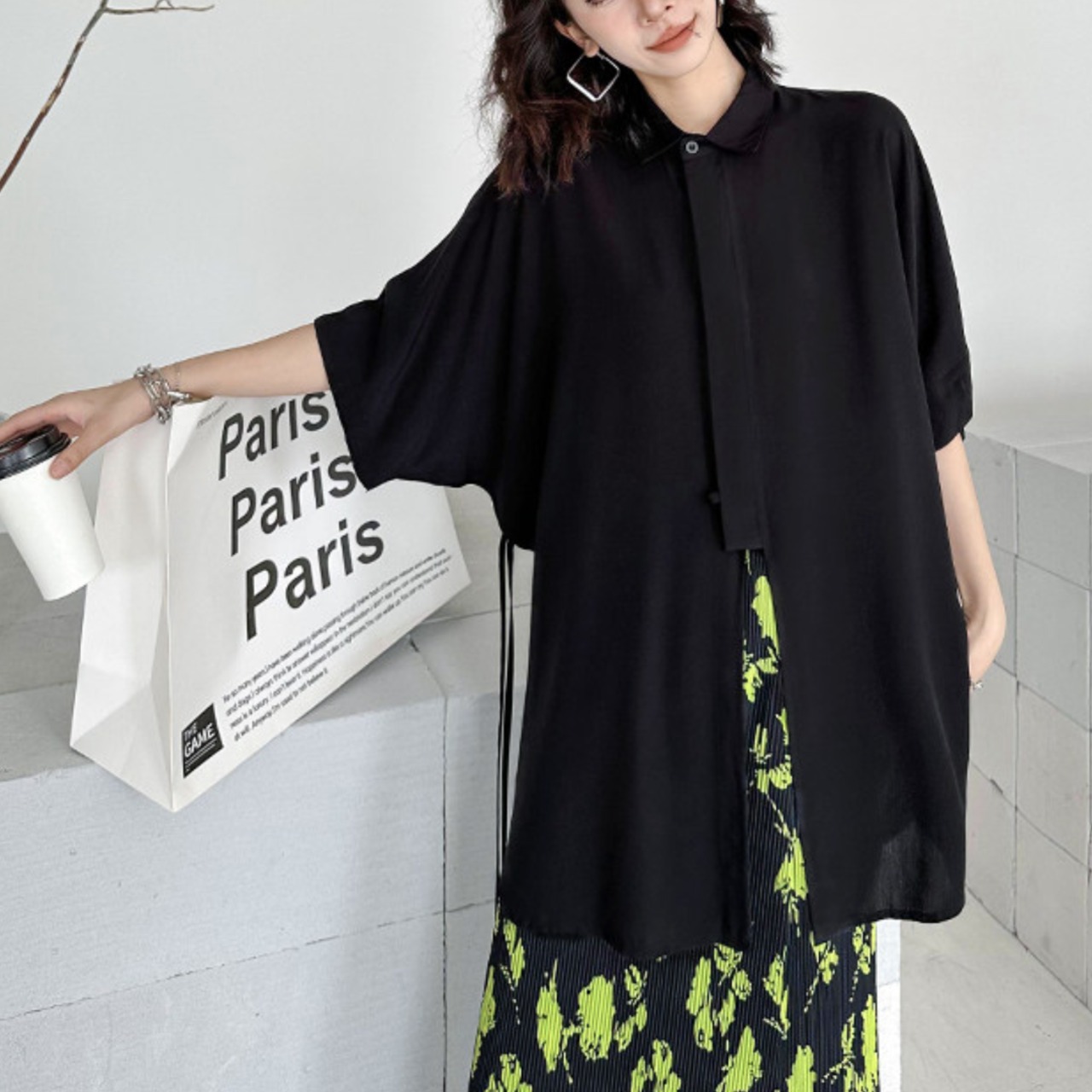 Relaxed fit breast shirt (ME431)