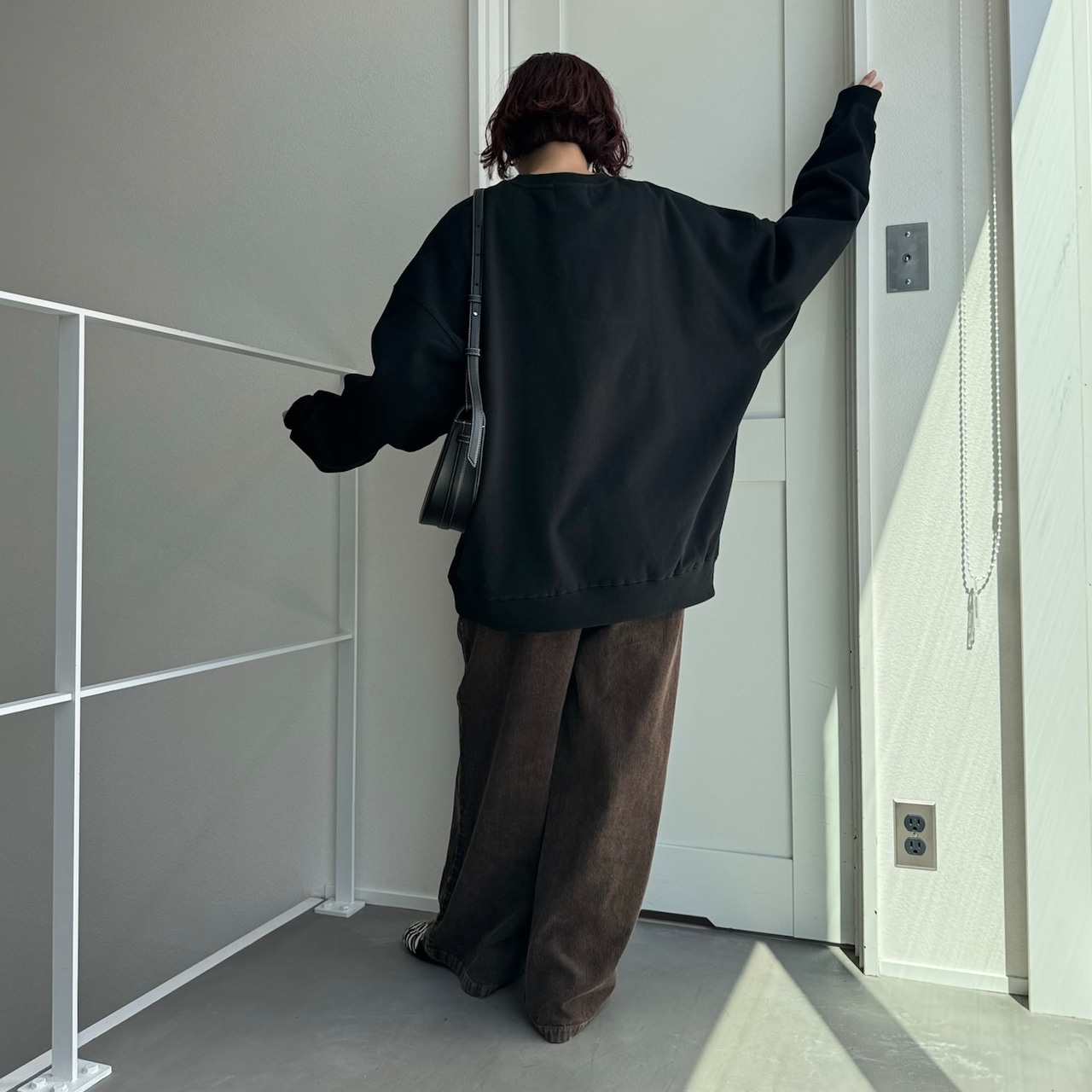 USコットンBIGスウェットPO/ブラック