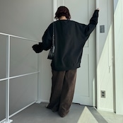 USコットンBIGスウェットPO/ブラック