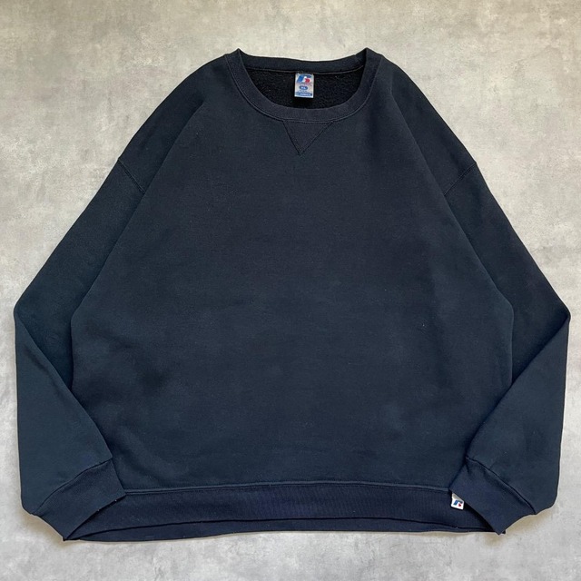 ラッセルアスレチック スウェット 古着 無地 XL 黒 ブラック 17753