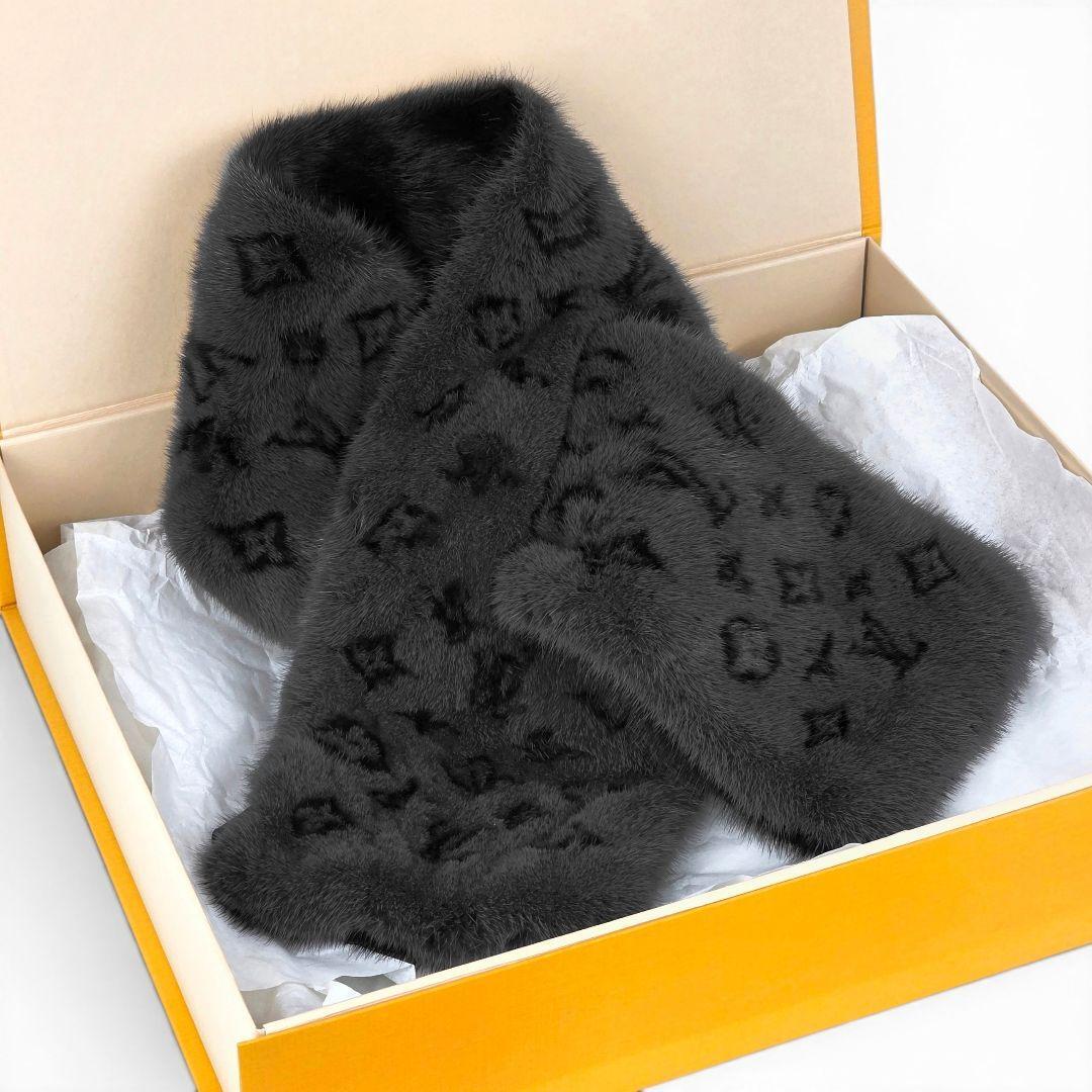 LOUIS VUITTON ルイヴィトン モノグラム リバース ミンク マフラー | BARIS