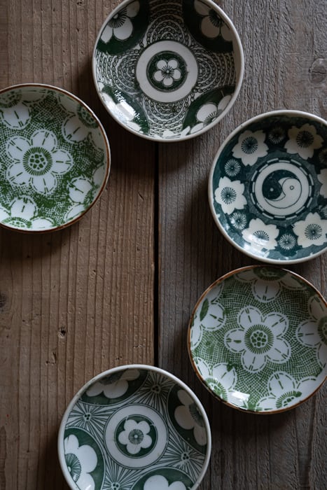 緑の印判（4種5客セット）-127 | 絢美堂