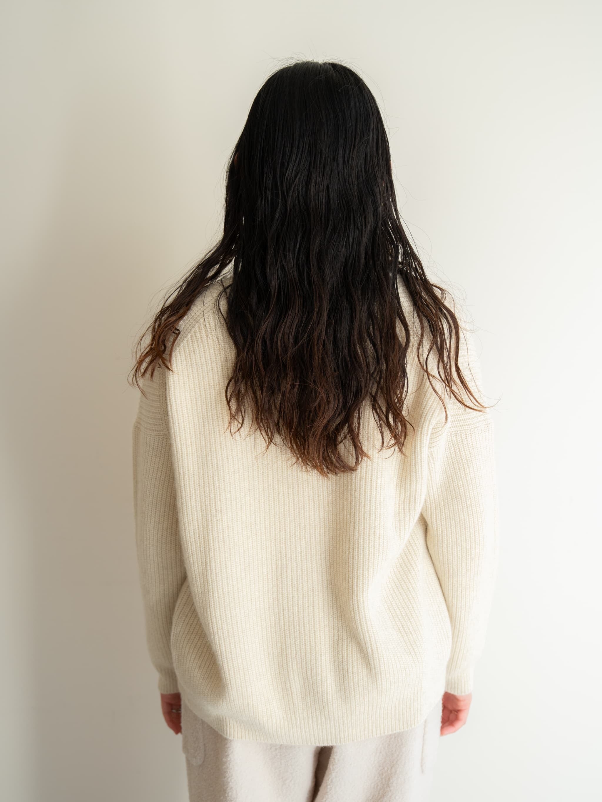 evam eva「wool fox aze cardigan（M/ｱｲﾎﾞﾘｰ）」 | uminoschole