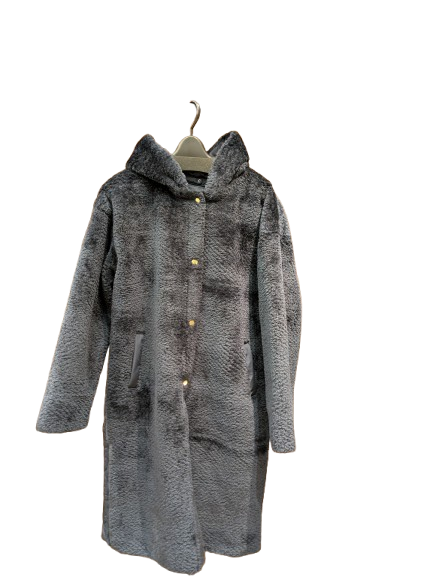 121-5607-2446 ボア キルト切り替え フーデッドコート /ネイビー