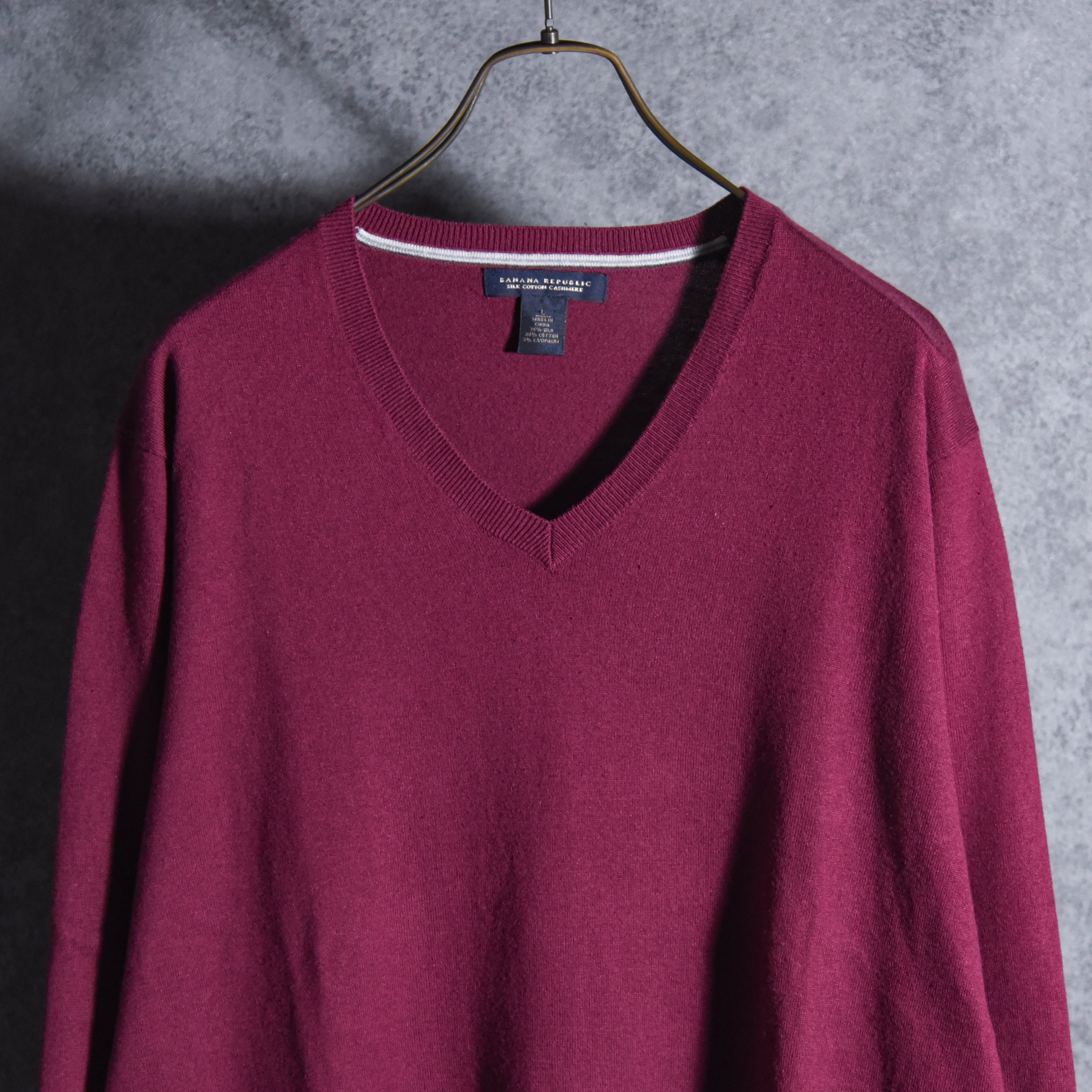 カシミヤ × シルク 90s BANANA REPUBLIC Vネック ニット BANANA REPUBLIC