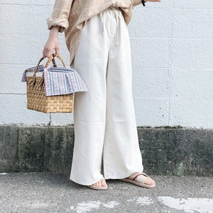 Linen wide pants (ivory)