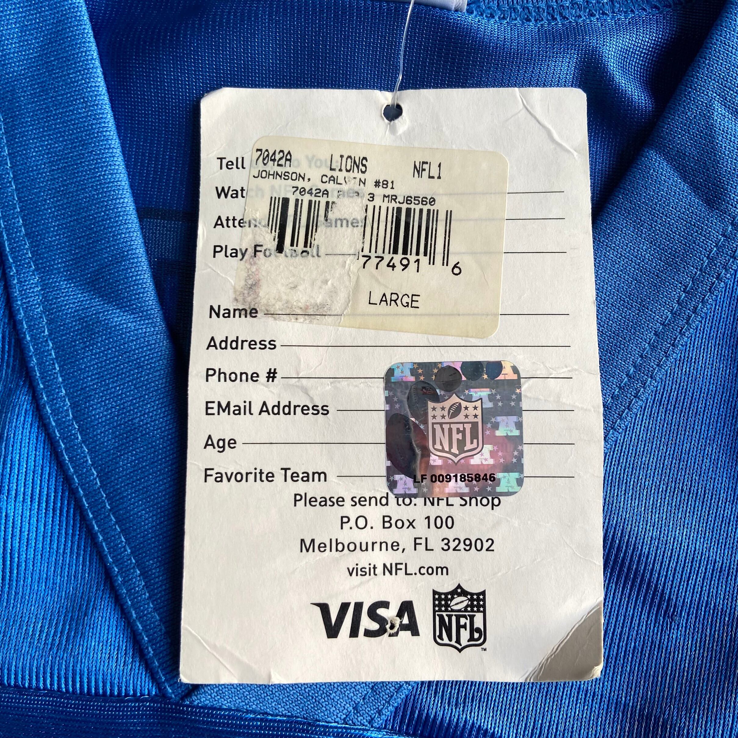DEADSTOCK” NFL デトロイト・ライオンズ ゲームシャツ フットボール