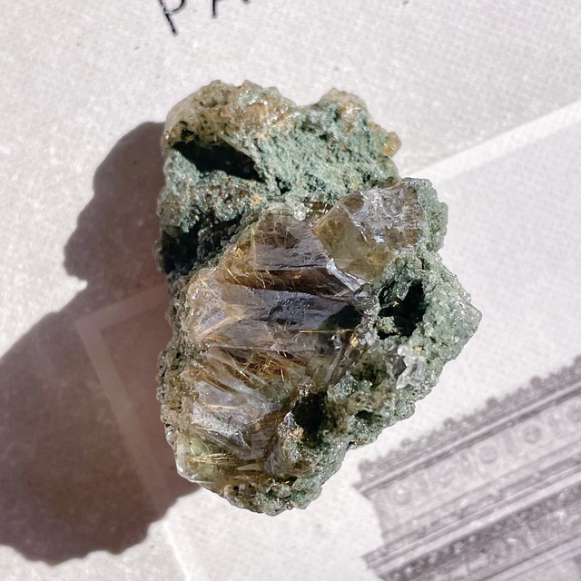 ヒマラヤ水晶 (Green Chlorite & Golden Rutile) 7 ✧ グリーンクローライト& ゴールドルチル