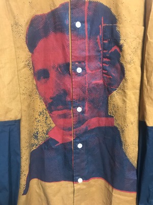 UNFINISHED麻切り替えシャツニコラテスラ