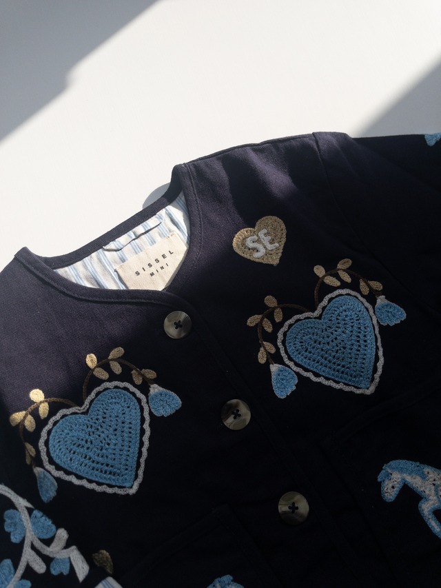 《即納》SISSEL MINI / MAGGIE MINI JACKET - Organic Cotton Navy Horses