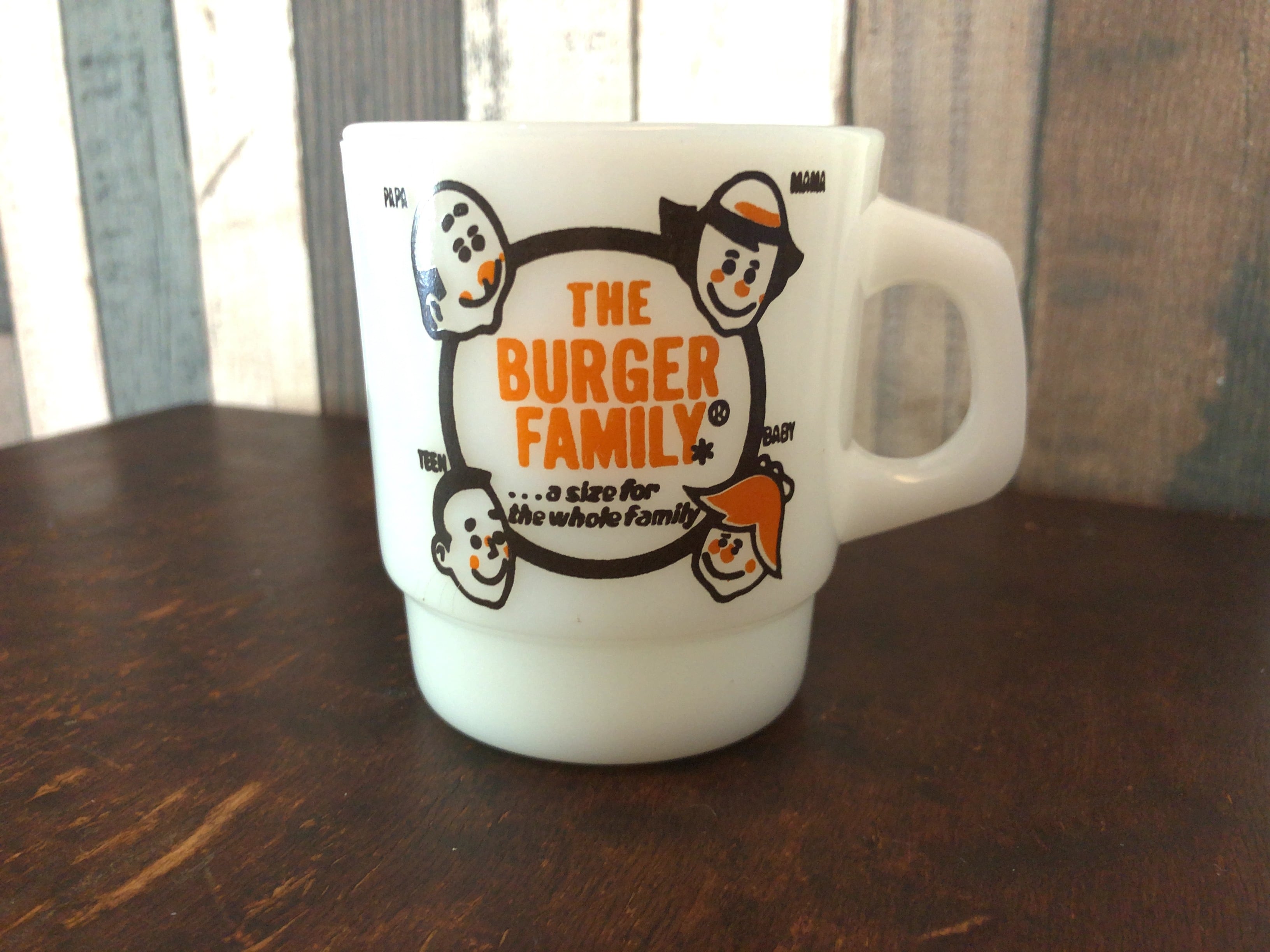 Fire-king マグカップ「A&W THE BURGER FAMILY」 | earl
