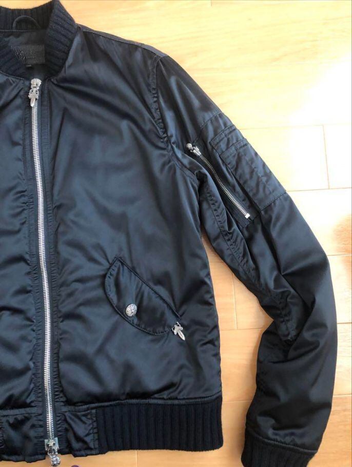 CHROME HEARTS クロムハーツ リブカシミヤダガージップ MA-1 ボンバー