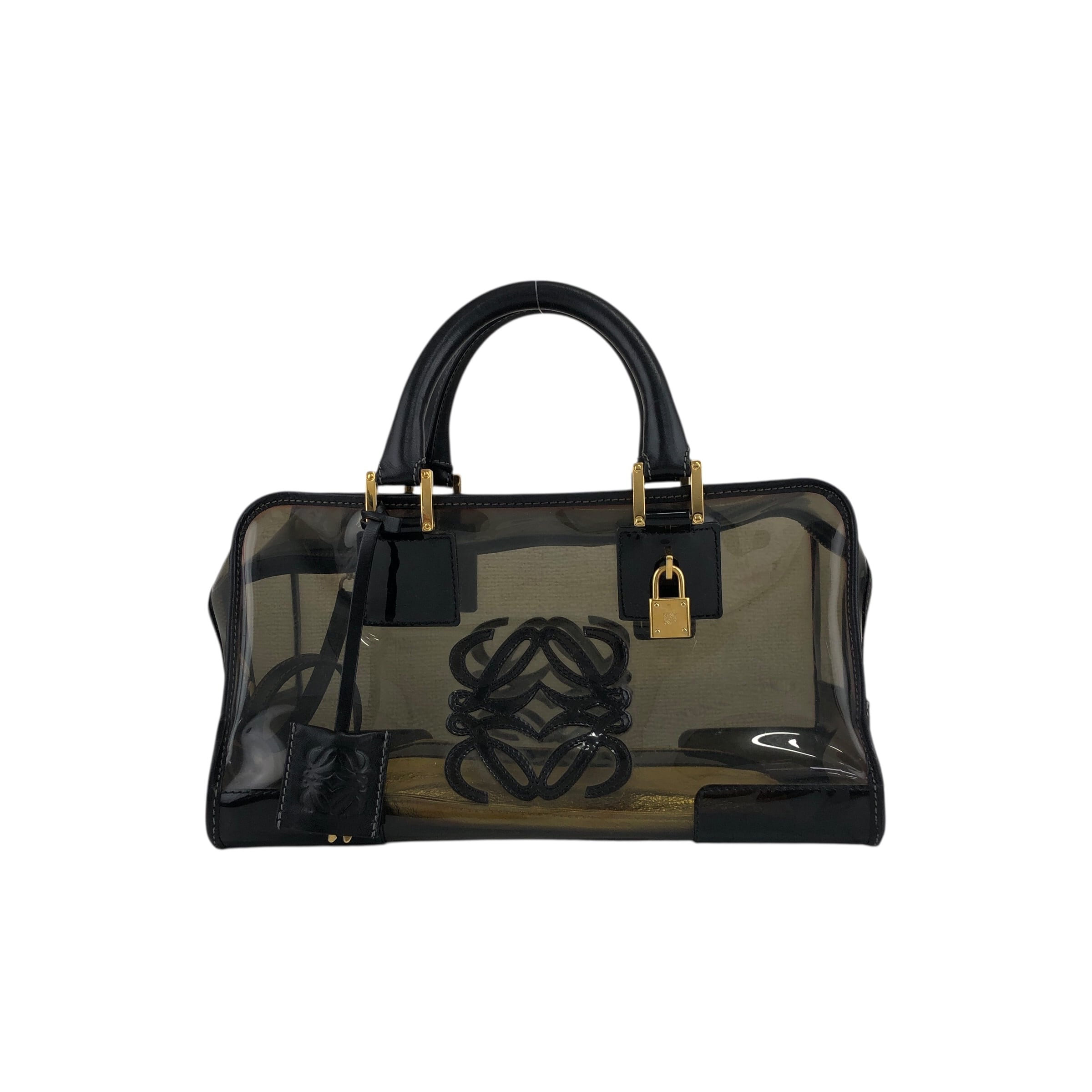 LOEWE ロエベ ミニボストン アマソナ アナグラム ハンドバッグ ブラック