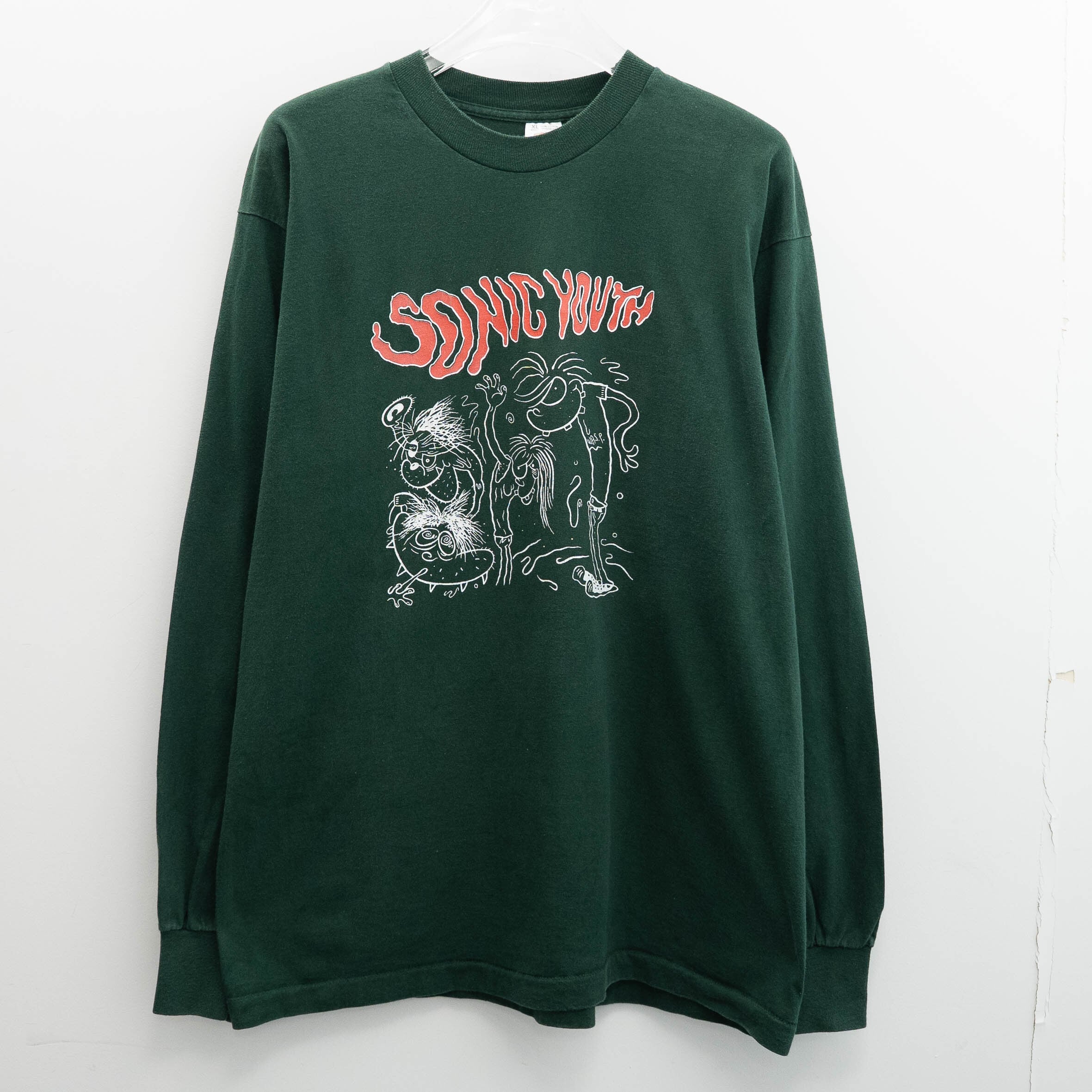 Sonic Youth " The Amps Bikini Kill Tour 95 GreenL/S " FOTL XL【A9-438】