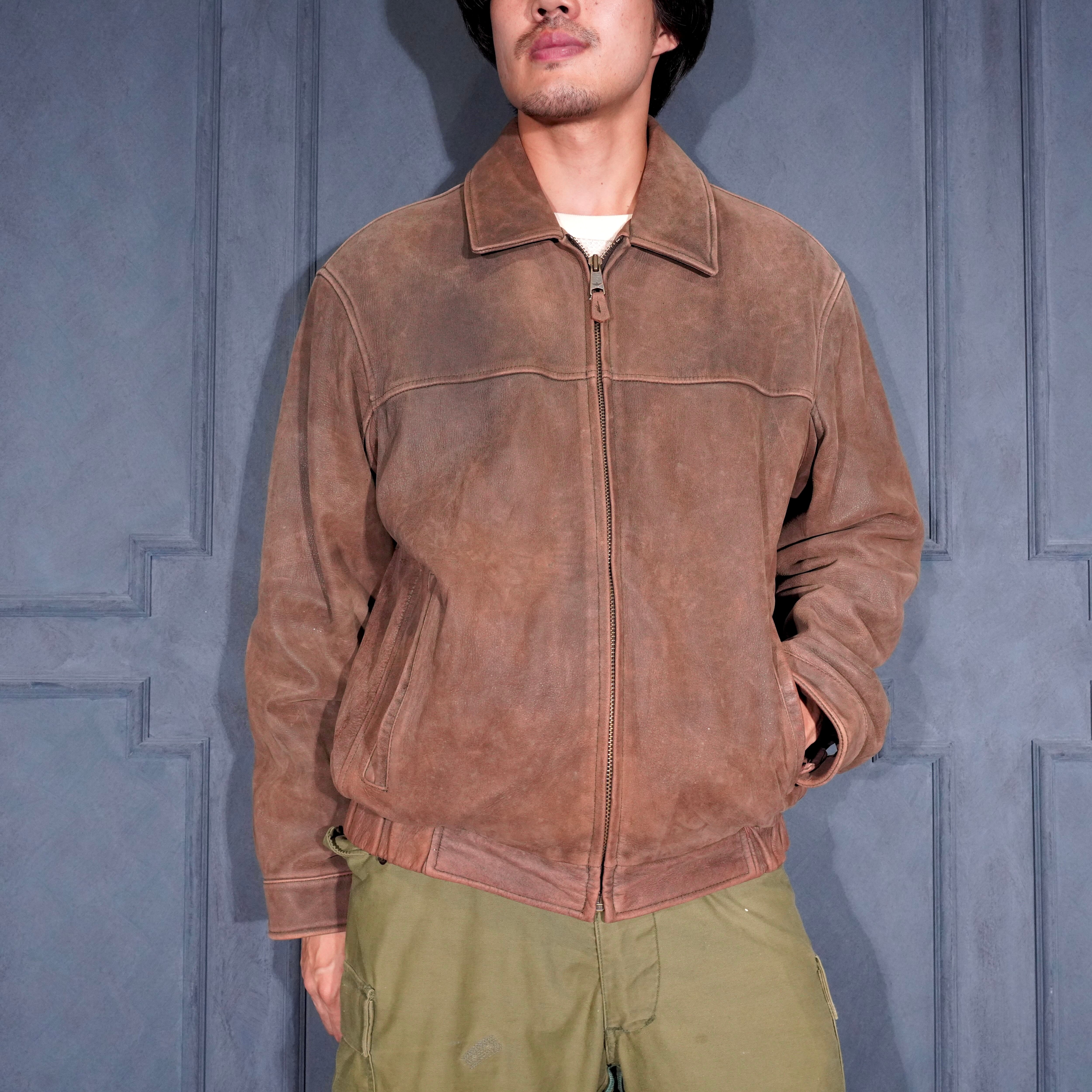 USA VINTAGE DOCKERS LEATHER ZIP UP BLOUSON/アメリカ古着ドッカーズ