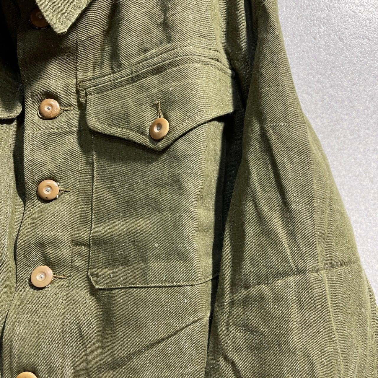 DEADSTOCK【BRITISH ARMY】GREEN DENIM BATTLE DRESS JACKET デッド ...