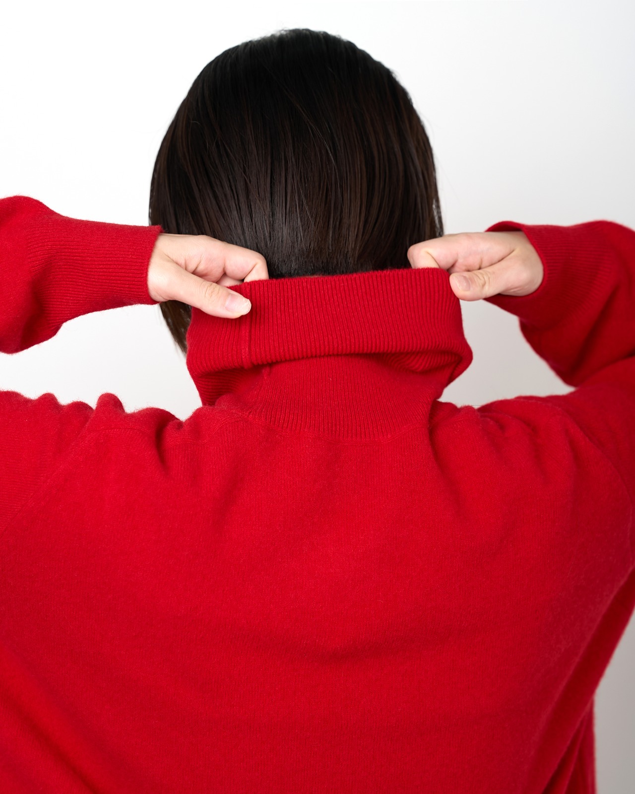 ssstein "EXTRA FINE WOOL KNIT TURTLE NECK LS〔RED〕"