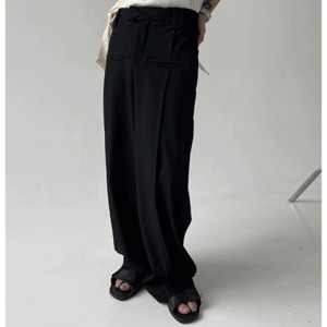 brand niche design wide pants（ブランドニッチデザインワイドパンツ ...