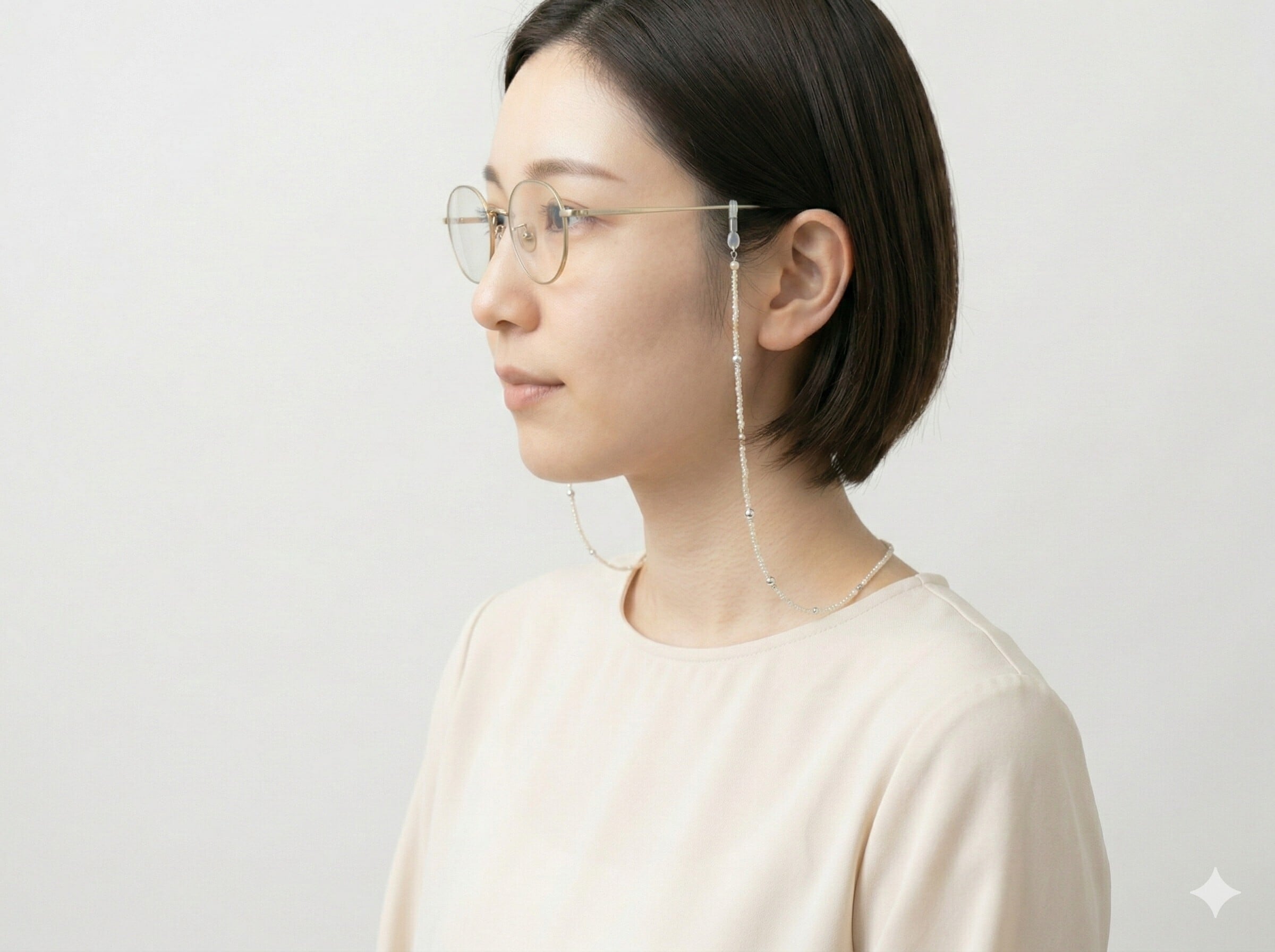 A634 ヨーロッパ製クリスタルパールのグラスコード | おしゃれなメガネ