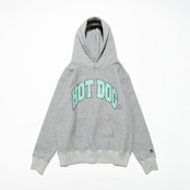 TACOMA FUJI RECORDS HOT DOG COLLEGE LOGO HOODIE designed by Shuntaro Watanabe