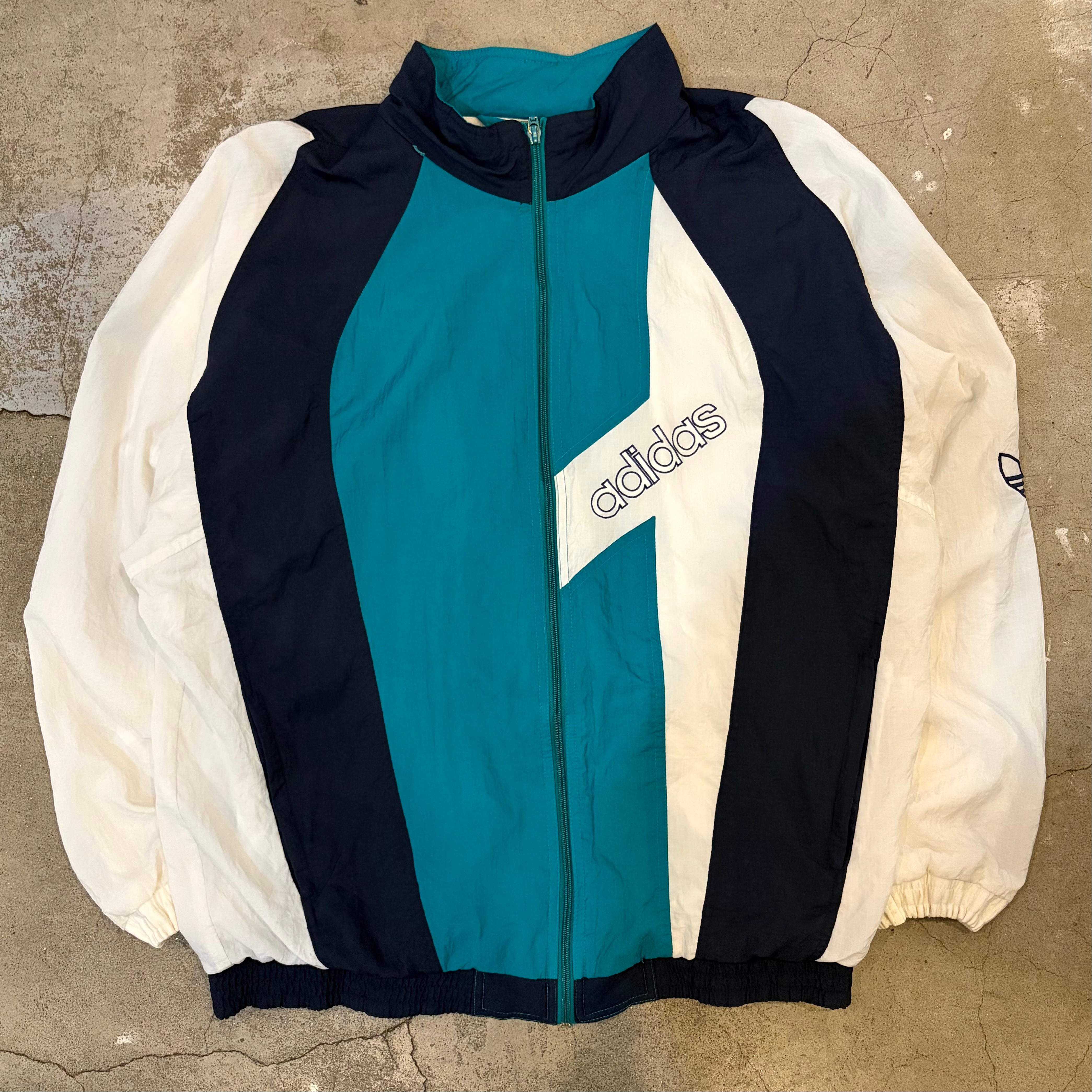 80~90s adidas logo embroidery polyamide zip up jacket | 仙台 古着