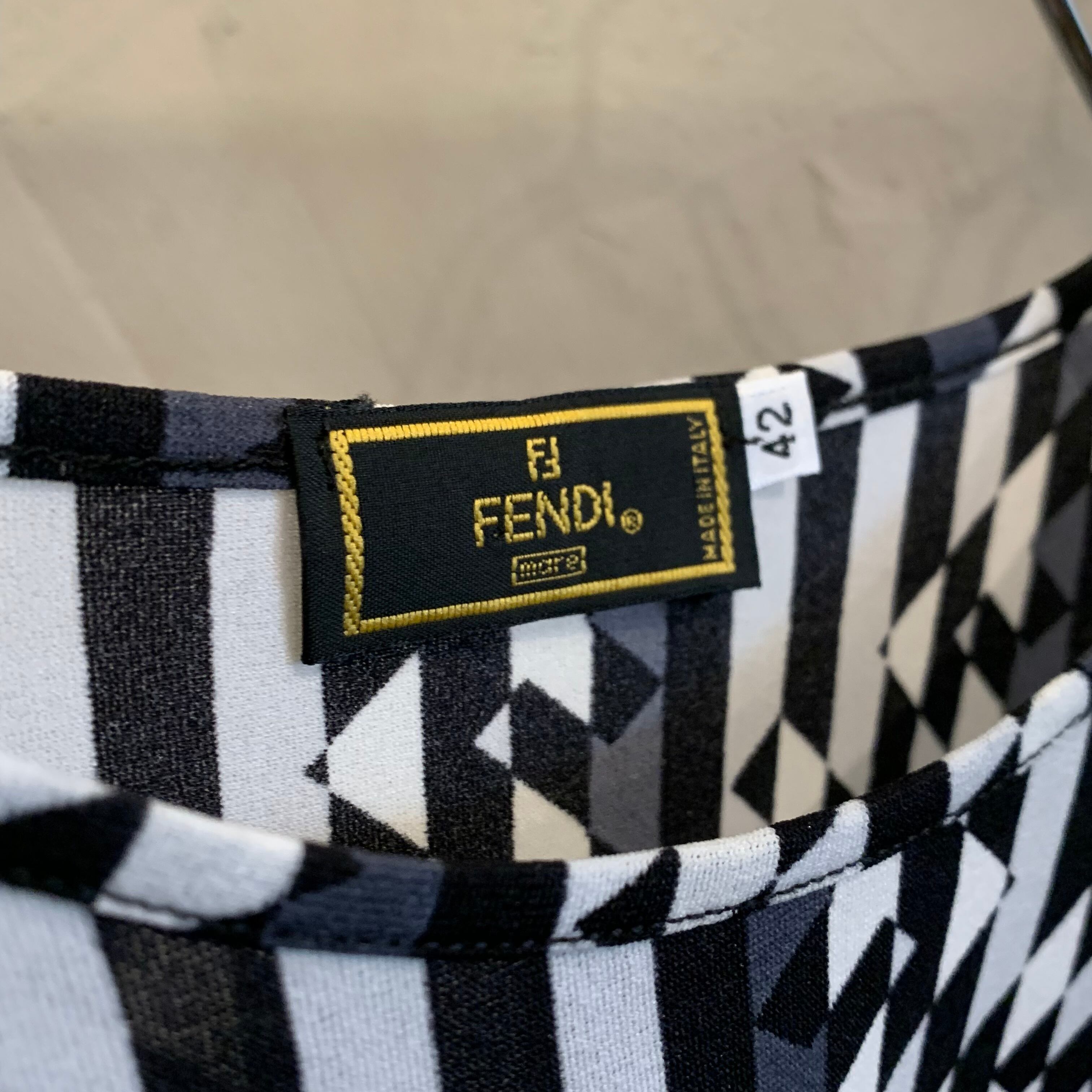 FENDI mare / pattern mesh top / 90's | ROOM