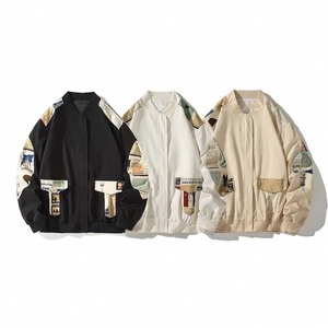 Collage print full zip-up jacket 0385