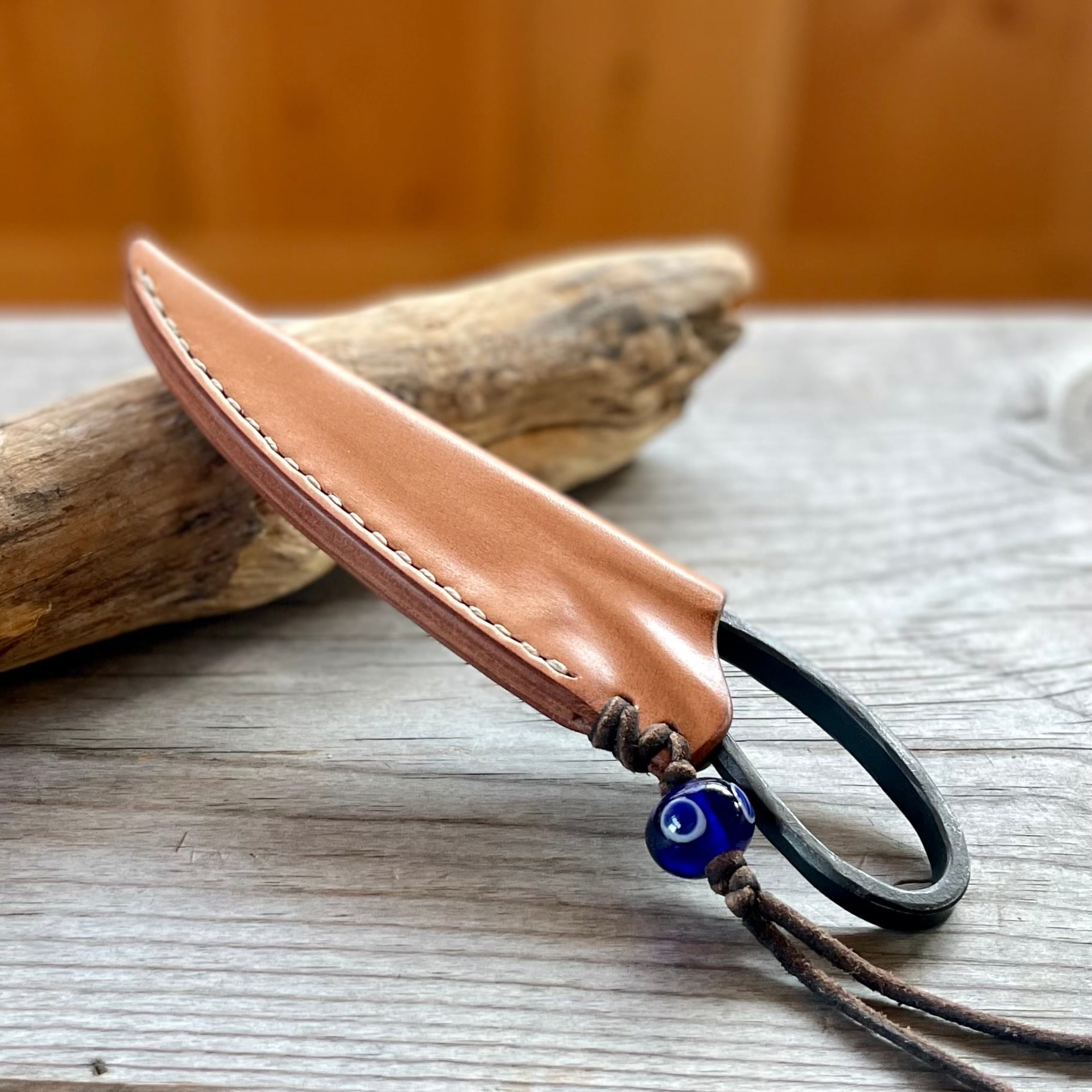 ヴァイキングナイフ&レザーシース 鍛造 Forged Viking Knife & Leather sheath/本革 キャンプ アウトドア 北欧 Camp Outdoor